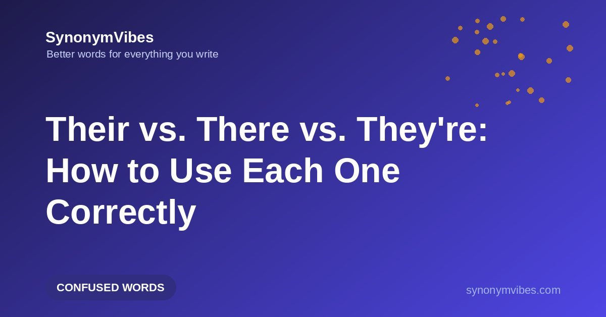 Their vs there vs they're – the difference between their, there and they're explained with examples